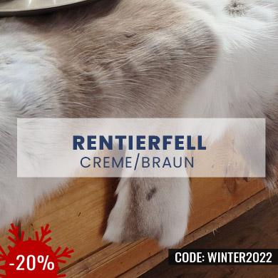 Rentierfell - CREME/BRAUN