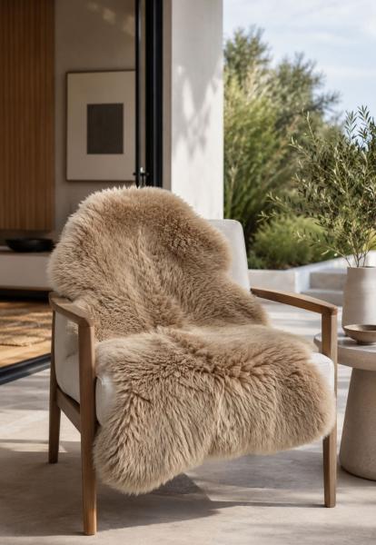 Lammfell Merino Milchkaffee